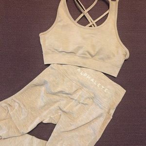 Alphalete Legging and Sports Bra Set